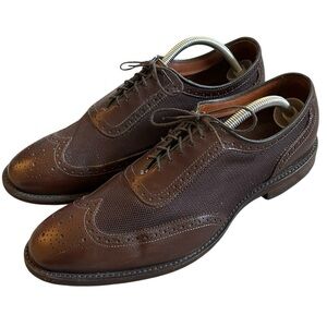 Allen Edmonds Strawfut Oxford Spectator Shoes Brown Ventilated Mesh Mens 10.5 D